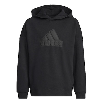 Blusão de Moletom adidas com Capuz Logo Future Icon - Infantil