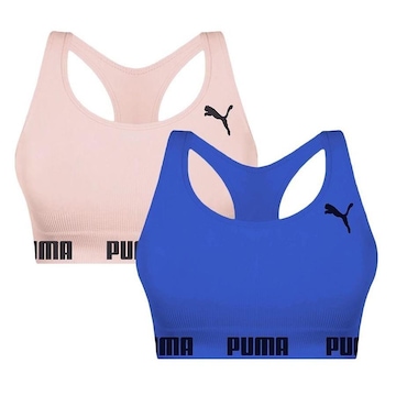 Kit Top Puma Nadador Sem Costura - Feminino - 2 Unidades