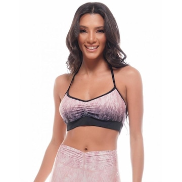 Top Fitness com Bojo Vestem Mayra Degrade Floral - Feminino