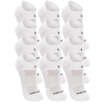 Kit de Meias Cano Curto Lupo Dry Tech Performance - 12 Pares - Adulto