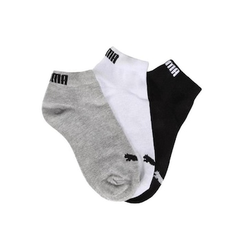 Kit Meias Puma Sapatilha com 3 Pares - 25 a 28 - Infantil