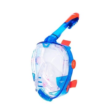 Kit de Natação Speedo: Mascára + Snorkel Full Face Para Mergulho Pro - Adulto