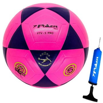 Kit Bola de Futevôlei Poker Vulcanizada Rio Oficial PU + Bomba