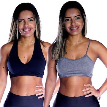 Kit de Top Nadador com Bojo Suplex Alcinha Fitness - 2 unidades - Feminino