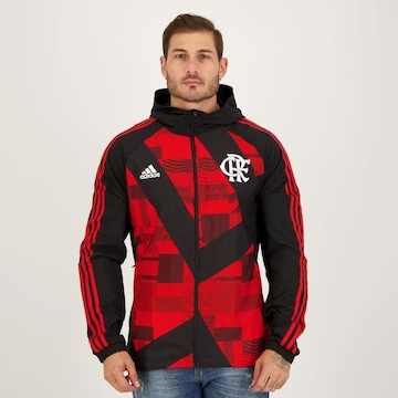 Jaqueta do Flamengo com Capuz adidas Corta Vento - Masculina