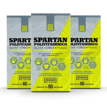 Kit Spartan Polivitaminico Iridium Labs Ultra Concentrado - 60 comprimidos - 3 unidades