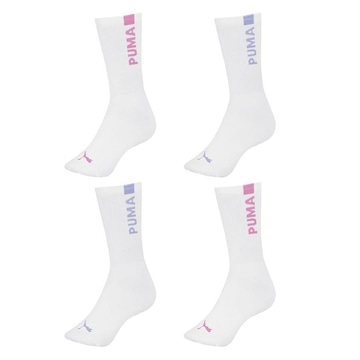 Kit Meia Cano Alto Puma Esportiva - Feminina - 4 pares