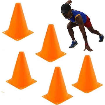 Cones de Agilidade 18cm Treino Funcional e Futebol - 5 Unidades