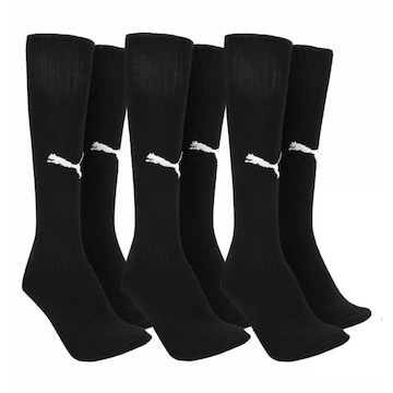 Kit de Meiões Puma Liga Core com 3 Pares - Adulto