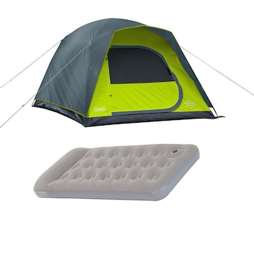 Kit Barraca de Camping 6 Pessoas Amazonia Coleman + Colchão Inflável