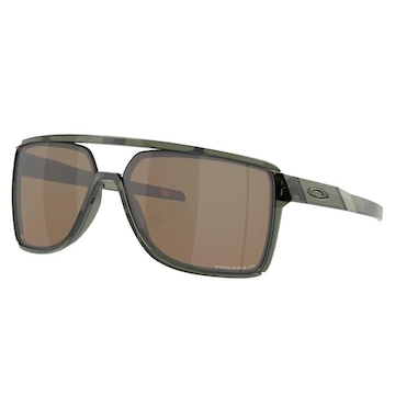 Óculos de Sol Oakley Unissex Castel Olive Ink Prizm Tungsten Polarized