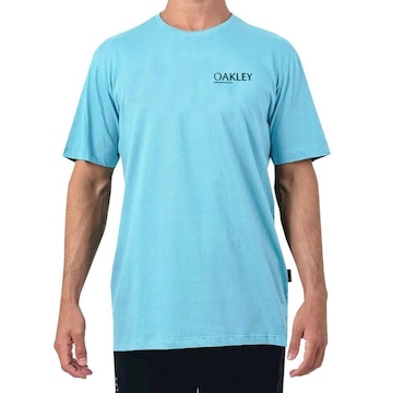 CAMISETA OAKLEY CINZA ESTAMPA LATERAL VERMELHA