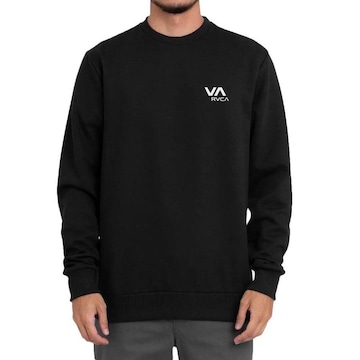 Blusão de Moletom sem Capuz RVCA VA Essential WT23 Masculino Preto