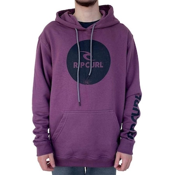 Blusão de Moletom com Capuz Rip Curl Corp Icon And Brand WT23 Grape Wine - Masculino