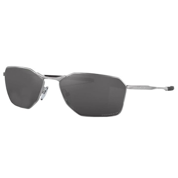 Óculos de Sol Oakley Unissex Savitar Satin Chrome/Prizm Black Polarized