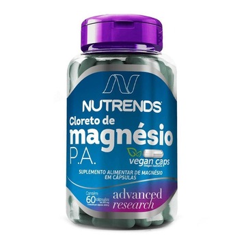 Cloreto de Magnésio P.A. Nutrends 500mg - 60 cápsulas