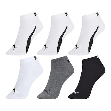 Kit de Meias Sapatilha Puma Esportiva - 6 Pares - Masculina