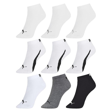 Kit de Meias Sapatilha Puma Esportiva - 9 Pares - Masculina