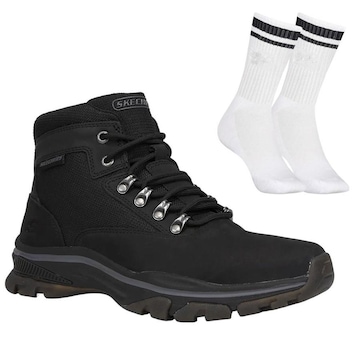 Kit Bota Skechers Ralcon Lorken + Par de Meia - Masculina