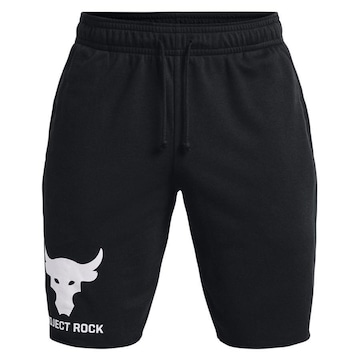 Bermuda Under Armour Project Rock Terry Brahma Bull - Masculina - Preta - Under Armour