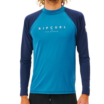 Camiseta Surf Rip Curl Schockwaves UV Manga Longa - Masculina