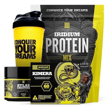 Whey Protein Mix Iridium Labs - Baunilha + Kimera Thermo + Creatina - 90g + Coqueteleira