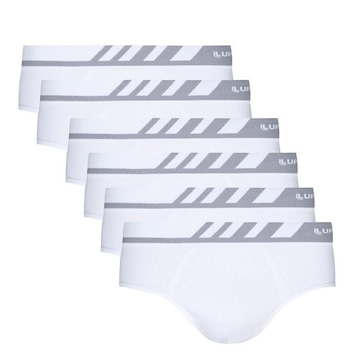 Kit Cueca Slip Lupo Microfibra sem Costura com 6 unidades - Adulto