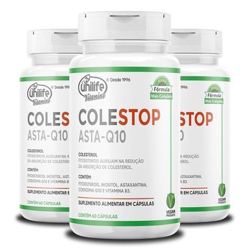 Kit de Colestop Asta Q10 Unilife - 60 Cápsulas - 3 Unidades