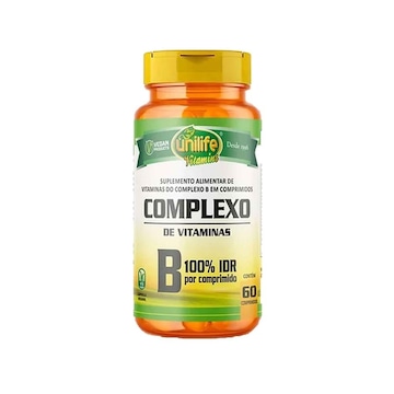 Vitamina Complexo B Unilife Vegana - 500 mg - 60 comprimidos