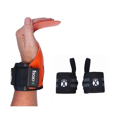 Luvas Hand Grip X-Cross BR Training + Munhequeira Elástica - Adulto