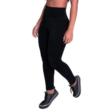 Calça Legging Mvb Modas Veludo Cotelê Cintura Alta - Feminina