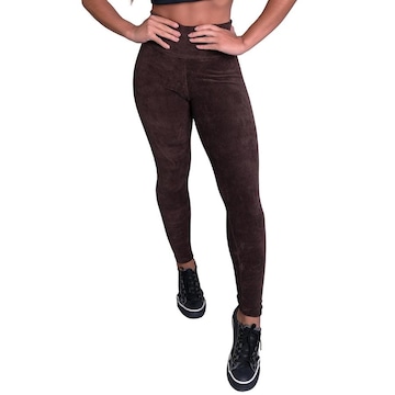 Calça Veludo Cotelê Legging Feminina Cós Alto Para O Frio