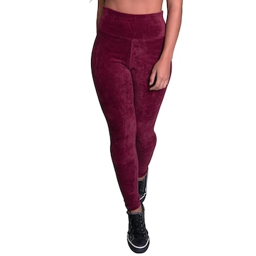 Calça Legging Mvb Modas Veludo Cotelê Cintura Alta - Feminina