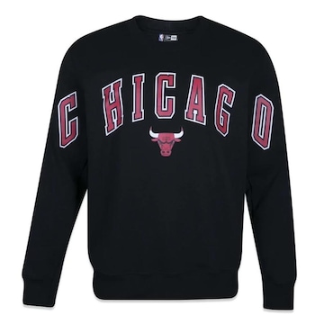 Blusão de Moletom Sem Capuz New Era Chicago Bulls Back To School - Masculino