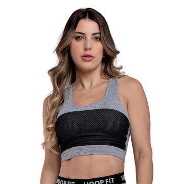 Top Nadador Fitness Hoopfit Academia Grey - Feminino