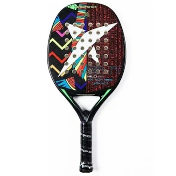 Raquete de Beach Tennis Drop Shot Nilo White BT Fibra Vidro