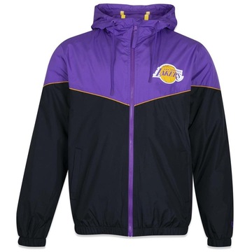 Jaqueta Corta Vento New Era com Capuz Windbreaker NBA Los Angeles Lakers - Masculina