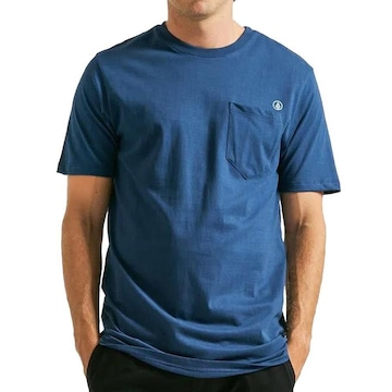 Camiseta Volcom Long Fit Solid Pocket - Masculina