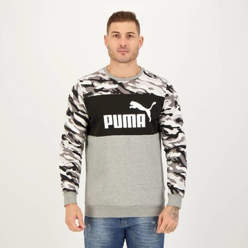 Blusão de Moletom Puma ESS+ Camo Crew FL - Masculino
