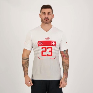 Camisa Suíça Away 2022 23 Shaqiri Puma - Masculina