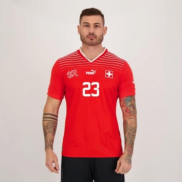Camisa Suíça Home 2022 23 Shaqiri Puma - Masculina