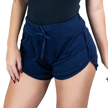 Shorts MVB Modas Cintura Alta Jogger Ribana - Feminino