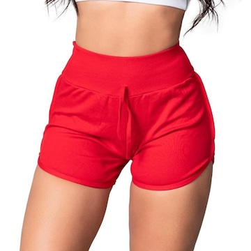 Shorts MVB Modas Cintura Alta Jogger Ribana - Feminino