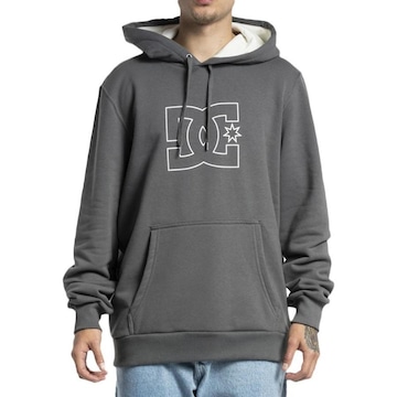 Blusão de Moletom com Capuz DC Shoes Canguru FB Outline - Masculino