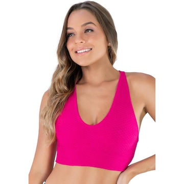 Top Fitness MVB Modas Tecido Bolha - Feminino