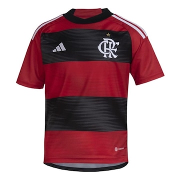 Camisa 1 do CR Flamengo 23/24 adidas - Infantil