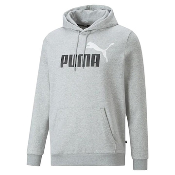 Blusão de Moletom Puma com Capu zEssentials Light Gray Heather - Masculino