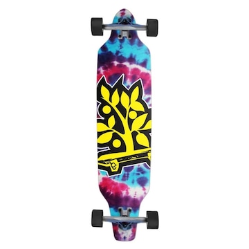 Skate Longboard Wood Light Montado Tie Dye