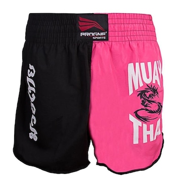 Kit Shorts Muay Thai Progne + Luva Bate Saco + Protetor Bucal - Feminino