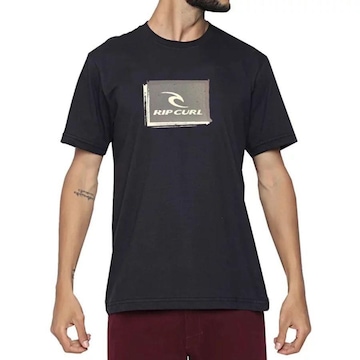 Camiseta Rip Curl Icon Trash Washed Black - Masculina